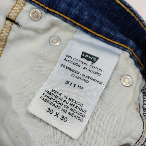 Levi's 511 Men's Slim Fit Regular Stretch Jeans W30 L30 - Picture 14 of 15